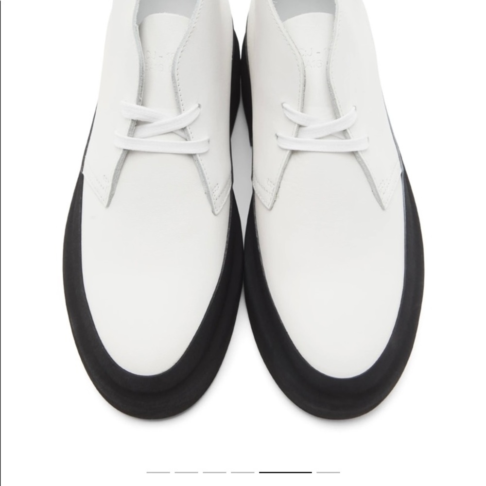 New White Clarks lace up boots with option of white or black laces